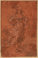 N 054-06
<br/>
Boerin met hark
<br/>
<em>Goltzius, Hendrick (1558-1617)</em>